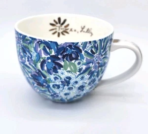 Lilly Pulitzer Kaffeebecher versteckter Löwe blau Blumen - Bild 1 von 10