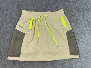 Lululemon Skirt Womens 8 Tan Multi-Pocket Cargo High-Rise Hiking Outdoors Neon - Picture 1 of 9