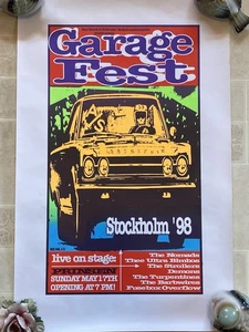 Frank Kozik - 1998 - Garage Fest Poster S&N Artist Proof /50 Stockholm Nomads - Bild 1 von 4