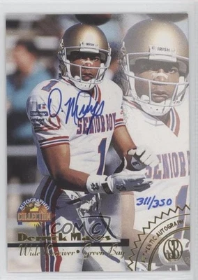 1996 Score Board Auto Collection Auto Gold /350 Derrick Mayes Rookie Auto RC - Image 1 of 2