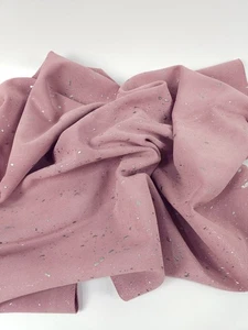 Lilas Cannes Spotted Silver Smooth Pattern Suede Leather - Picture 1 of 3