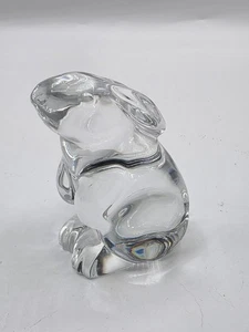 Vintage Baccarat Crystal Bunny Rabbit Paperweight 3" Figurine France - Picture 1 of 8