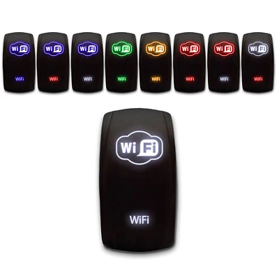 [WiFi] Laser Etched 5-Pin Rocker Switch ON-OFF SPST Toggle Switch 20A - Image 1 of 4