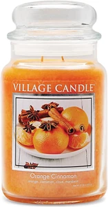Village Candle Orange Cinnamon Large Glass Apothecary Jar Scented Candle, 21.25  - Picture 1 of 6