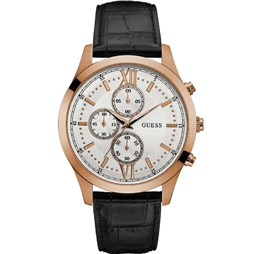 Guess Orologio Watch Man Uhr Boy Hudson W0876G2 Marrone Crono Oro Rosa Ramato - Immagine 1 di 1