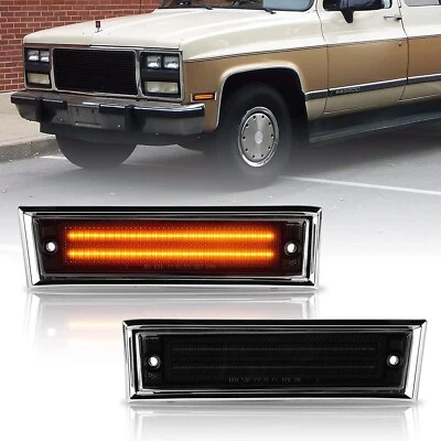 LED Front Side Marker Light For 81-91 Chevrolet C10 C20 C30 K10 K20 K30 K5Blazer Foto 1 de 4