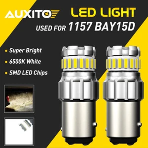 White Bright 1157 2357 LED Reverse Backup Light Bulbs 6500K Canbus Error Free US - Picture 1 of 12