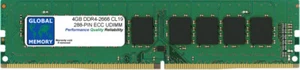 4GB DDR4 2666MHz PC4-21300 288-PIN ECC UDIMM Speicher RAM Für Servers / - Picture 1 of 1