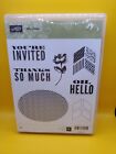 Stampin Up! "Oh, Hello" Invitation Thank You Card 7-Piece Rubber Stamp Set