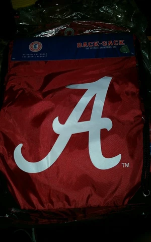 New NCAA University of Alabama gym bag/ back sack backpack Cover