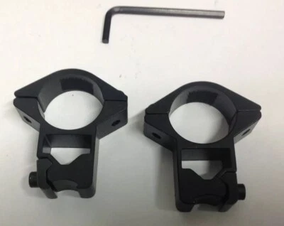 High Profile Scope Torch  Rings 25.4mm Fit 11mm Dovetail Rail Mount x2 - Image 1 of 2