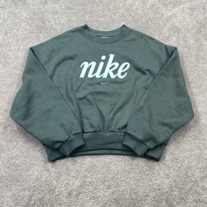 Nike Girls' Sportswear Club Fleece Crew Neck Sweatshirt Size L Green FZ5566-339 - Picture 1 of 12