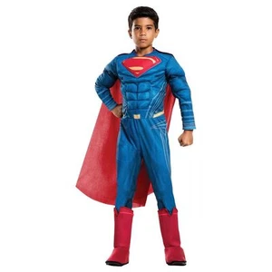 Deluxe Superman Costume Batman v Superman Halloween Fancy Dress - Picture 1 of 1