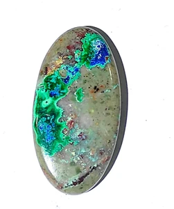 Azurite Stone Malachite Stone Quartz Gemstone Cabochon Stone 41 Cts. ME-8603 - Picture 1 of 4