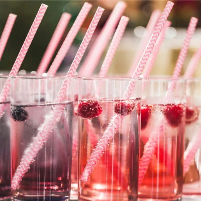 25 x Trinkhalme / Strohhalme 20cm -  Ø 8mm - viele Farben - Cocktail Party Deko - Bild 1 von 2