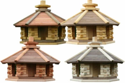 Vogelhaus mit Einsatz zum Füttern,Vogelhäuschen,Futtersilo, Ständer,Vogelstation - Bild 1 von 4