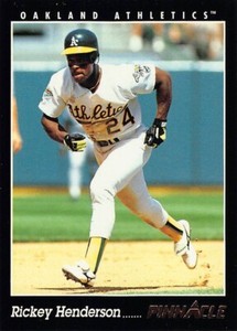 1993 Pinnacle Baseball Rickey Henderson #29 NM/MT OAKLAND ATHLETICS SHARP
