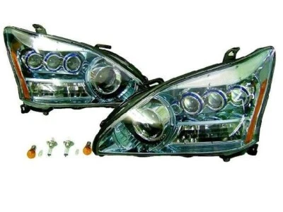for toyota HARRIER 30 Series Triple Projector Headlights Aqua Blue Chrome Foto 1 de 4