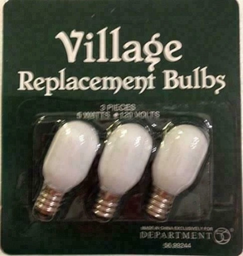 Department 56 Replacement Light Bulb Accessory (Set of 3)