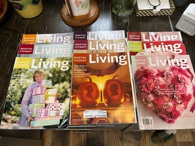 Lot Vintage 9 Martha Stewart Living Magazines 3-1997 2-1998 1-1999 2-2000 1-2001 Foto 1 de 4