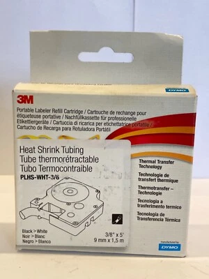 PLHS-WHT-3/8 3 米 * 5 件盒 * MTM 便携式标签填充碳化物黑色/白色 — 第 1/3 张图片