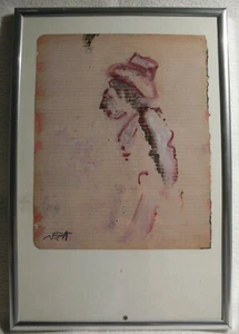 Norbert Fleischer Maler Original Zeichnung Kunstwerk Unikat Einzelstück signiert - Picture 1 of 8