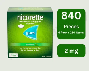 Nicorette Freshmint 2mg Gum 210 Pieces 4 Pack--Expiry 2027 - Picture 1 of 2