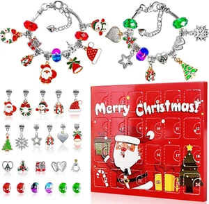 Christmas Advent Calendar 2024 Girls, 24 Days Xmas Countdown Calendar Jewelry Br - Picture 1 of 9