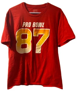 Rob Gronkowski￼ New England Patriots #87 Large Pro Bowl T Shirt Red EUC - Picture 1 of 6