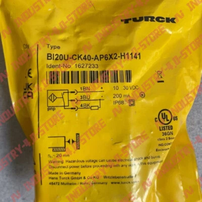 1PCS New Turck BI20U-CK40-AP6X2-H1141 1627233 Sensor Proximity Switch - Image 1 of 4