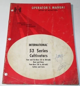IH International 53 Series Grubber Operators Owners Manual ORIGINAL! 2/69 IHC - Bild 1 von 3