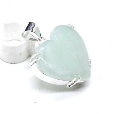 Colgante de joyería hecha a mano de plata de ley 925 con piedras preciosas de aventurina verde tamaño-1,50 Foto 1 de 4