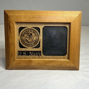 Laser Engraved Wooden Navy National Guard Picture Frame With Matte Military Gift - Picture 1 of 5
