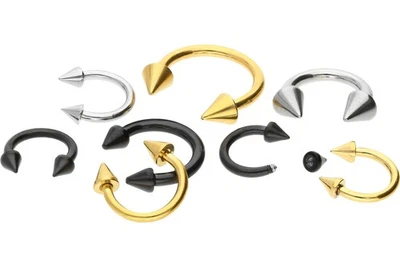 PIERCINGLINE  Piercing Hufeisenring Chirurgenstahl Hufeisenring SPITZEN - Bild 1 von 2