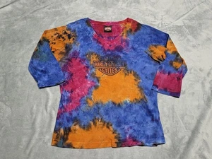 Vintage Harley Davidson Damen Tie Dye T-Shirt Größe Small Medium Hergestellt in den USA - Bild 1 von 9
