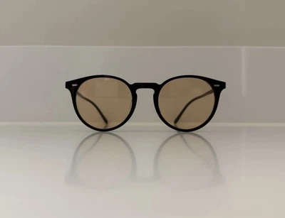 Oliver Peoples N.02 黑黄海滩太阳镜日本制造全新 — 第 1/4 张图片