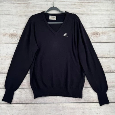 Винтажный 80-х Titleist v-образным вырезом супер мягкий Orion свитер мужской XL синий Fallbrook - Изображение 1 из 4