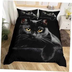 Cat Comforter Cover Pet Cats Pattern Bedding Set Cute Kitten Duvet Full Multi 6 - Picture 1 of 6