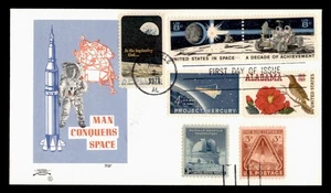 DR WHO 1971 FDC SPACE PAIR COLONIAL CACHET COMBO w19368 - Picture 1 of 2