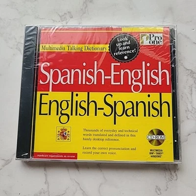 Pro One Spanish-English English-Spanish Multimedia Talking Dictionary PC CD ROM - Image 1 of 4