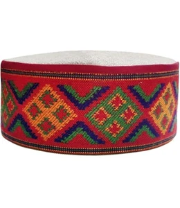 Krystle Premium Himachali berretto di lana unisex (cappello Pahari, design multicolore varia - Foto 1 di 3