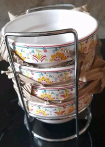 4 dipping finger bowls In Storing Rack - Picture 1 of 2