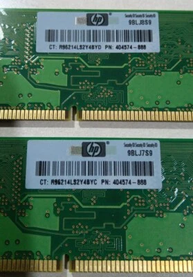 Kit HP MEMORIA SAMSUNG RAM DDR2 800 Mhz 2 x 1GB PC2-6400 M378T2863EHS-CF7 0913 - Immagine 1 di 4