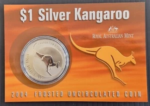 2004 Australia Kangaroo 1 oz Silver (.999) $1 frosted UNC coin - Bild 1 von 4