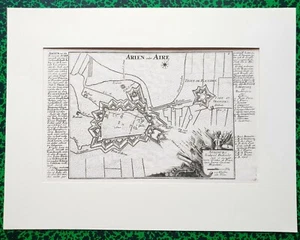 XVIII ème - Dépt 62 - Beau Plan de Aire sur la Lys par G. Bodenehr 34x26 - 1720 - Picture 1 of 2