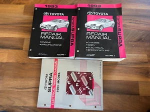 1993 TOYOTA SUPRA Shop Repair Service & Wiring Diagrams Manual Set (3)_OEM_NICE! - Picture 1 of 4