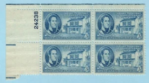 US Sc #996 MNH 1950 Plate Block of 4 Indiana Territory - Picture 1 of 1