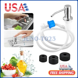 360° Sink soap dispenser Stainless steel kitchen hand soap pump bottle tube - Picture 1 of 7