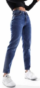 Mango MNG New Mom Mum Jeans Blue Denim UK 12 40 Relaxed Fit - Picture 1 of 9