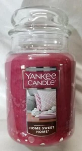 Yankee Candle HOME SWEET HOME Large Jar 22 Oz Pink Housewarmer New Wax Cinnamon - Picture 1 of 4